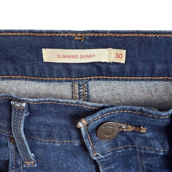 Levi's Jeans Women 30 Blue Denim 5-Pockets Mid-Rise Slimming Skinny Leg Classic - Picture 9 of 16